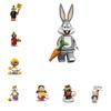 Cartoon Building Blocks Toy Diy Assembly Toy For Kids Plastic Material Abs Type 50-100 Pieces 4.5cm Height Lightweight Characters)