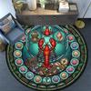 Oceanic Glass Round Area Rug Under Office Chairs Bedroom Living Room Home Decor