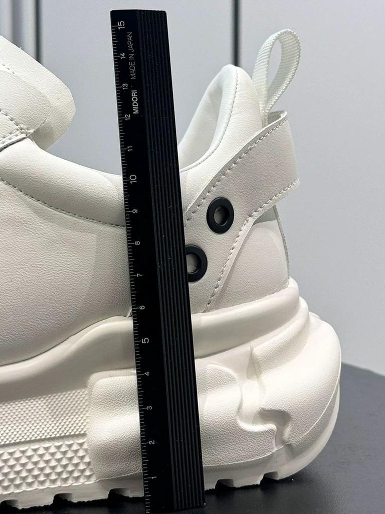 Ugly Cute Big Head Men's  New Black and White Round Head Thick Sole Inner Height-increasing Breadboard Shoes