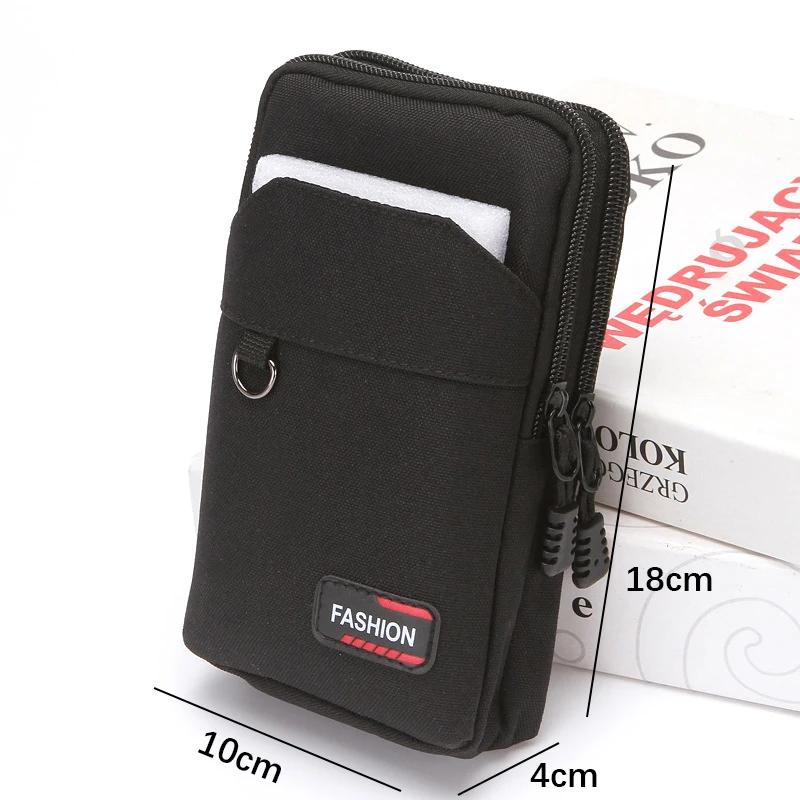 Double Layer Nylon Waist Bag Outdoor Waist Fanny Pack Men Phone Pouch Camping Hunting Waist Bag Purses Belt Bag