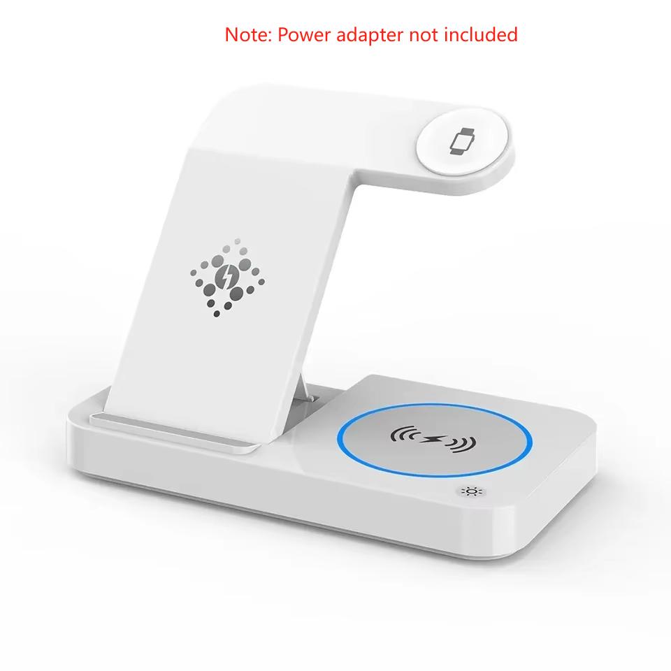 Fast 15w Portable 3 in 1 Wireless Charger Foldable 3 In1 Folding Stand PD Charging Station Dock for iPhone IWatch Earphone Watch