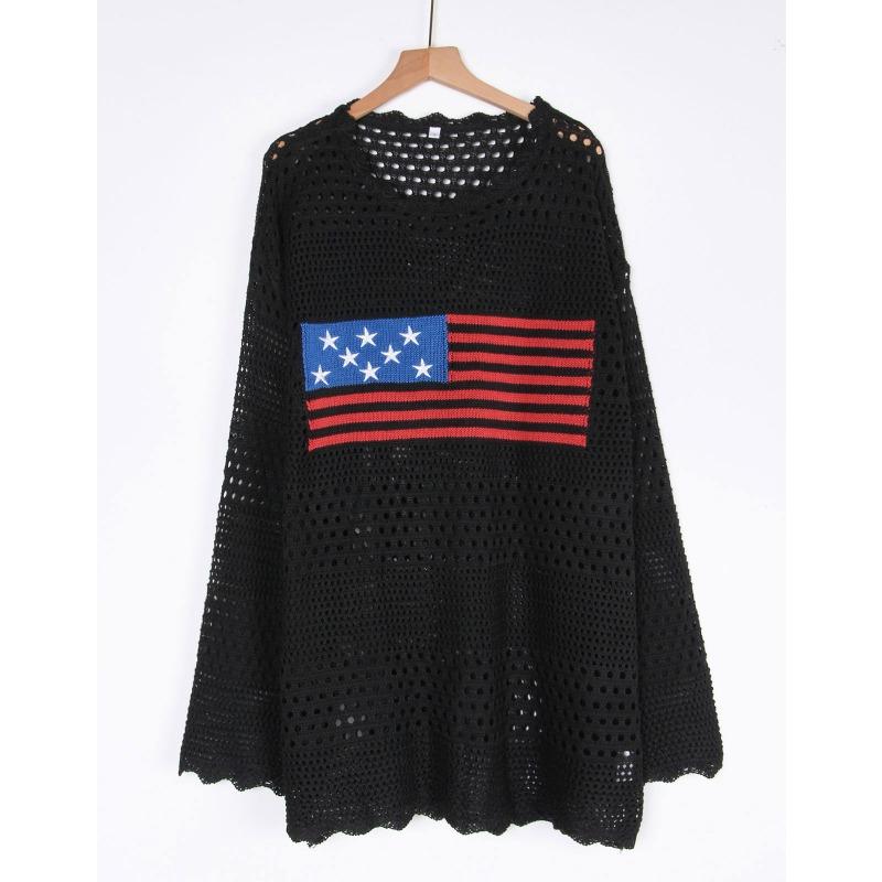 Women's Autumn and Winter Crew Neck Casual Printed Sweater