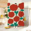 Classic motif A-Abstract Floral Throw Lightweight 240g Flannel Blanket Soft Skin-friendly for Summer Cooling