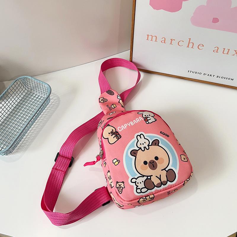 2025 New Children's Bag Cartoon Cute Baby Breast Bag Printed Mini Child Messenger Bag