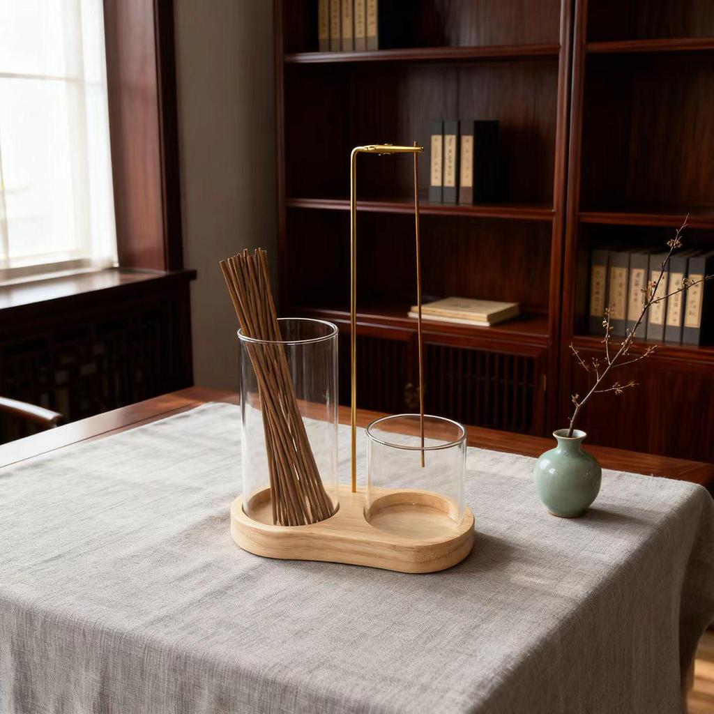 Sandalwood Incense Burner: Wooden Craft Christmas Gift for Indoors