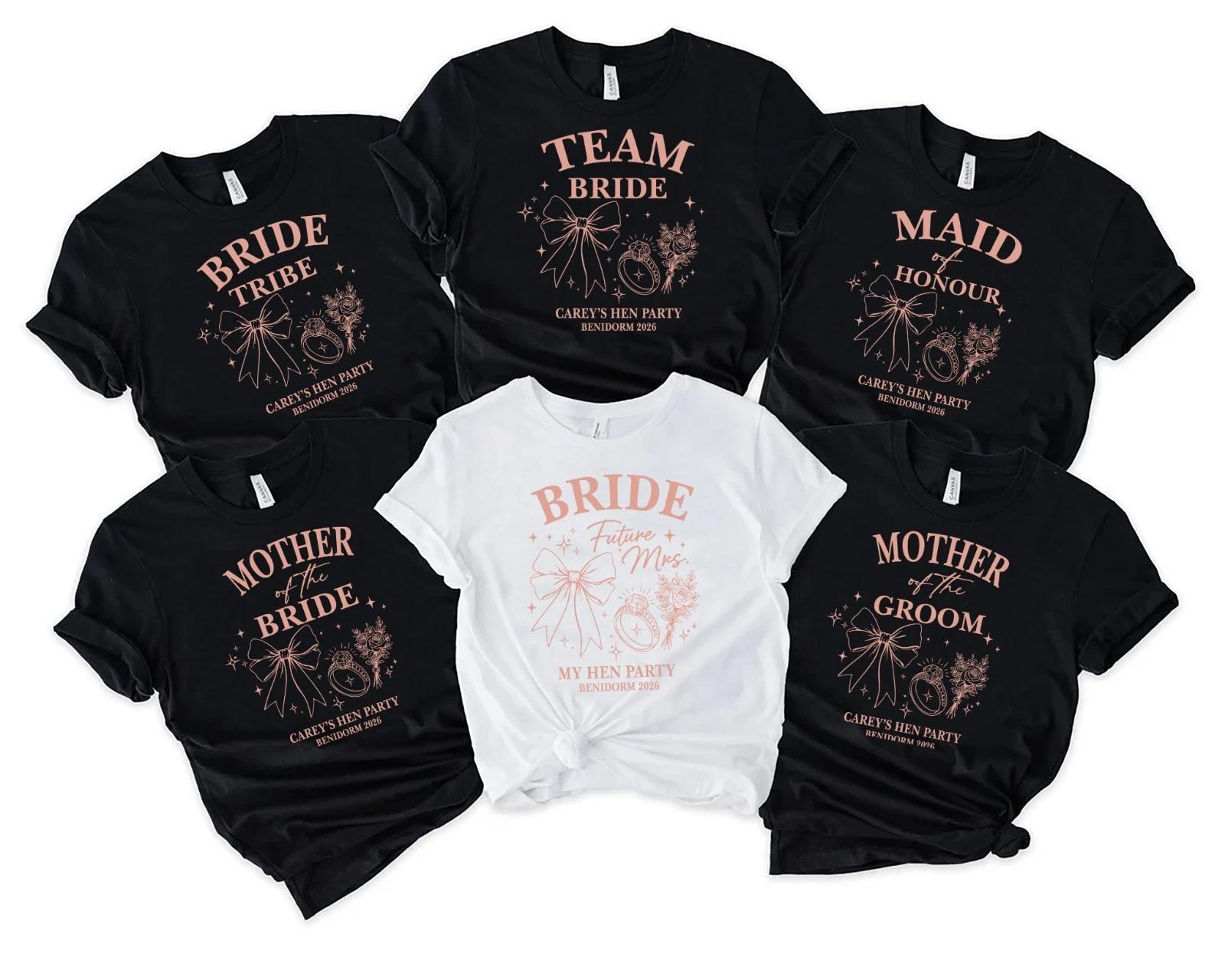 Hen Party T Shirts Hen Do Bride To Be Tribe Tops Personalised, Henna2 4XL