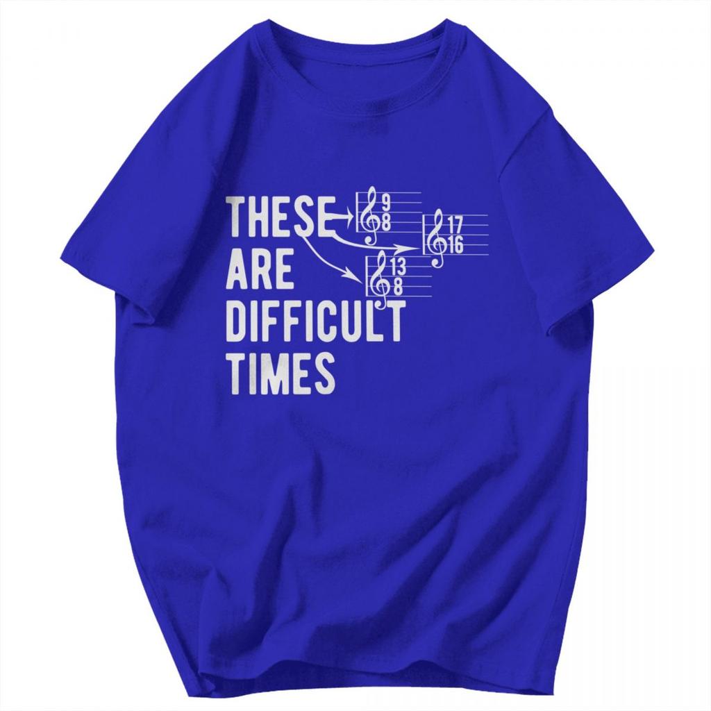 Men T Shirt These Are Difficult Times Christian 2025 Summer Y2K Graphic Short Sleeve Unisex Tops T Shirts