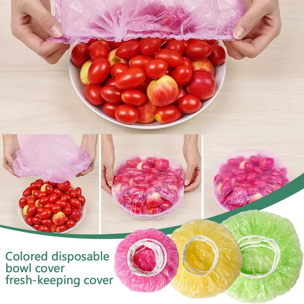 60pcs Colorful Elastic Food Storage Covers, Reusable Fitted Bowl Covers Great,Translucent Stretchy Plate Cover For Restaurant