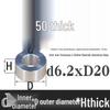 Außen-Ø 20mm Aluminiumlegierung Flache Unterlegscheibe Abstandshalter mit M6/M8/M10/M12 Innenloch - Metallwellenbuchse Isoliersäule.