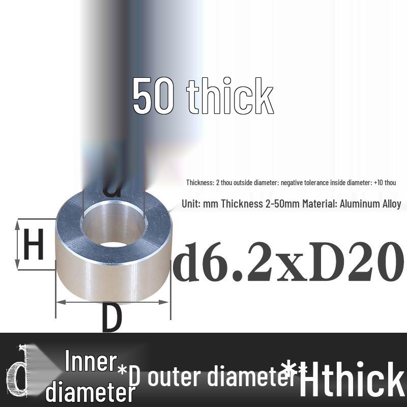 Außen-Ø 20mm Aluminiumlegierung Flache Unterlegscheibe Abstandshalter mit M6/M8/M10/M12 Innenloch - Metallwellenbuchse Isoliersäule.