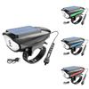 Solar Power Bike Light Waterproof Bicycle Headlight 120 Decibel Horn High Brightness