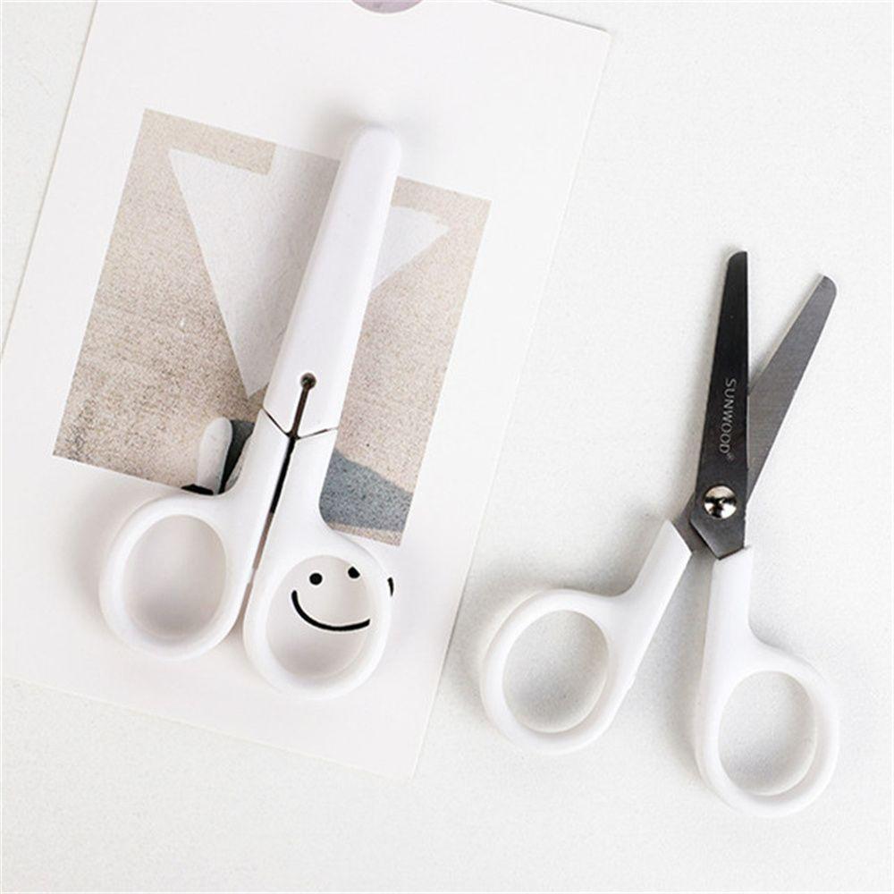 with Cover for Paper Mini Stainless Steel White Tiny Scissors Scissor Office Scissor White Color