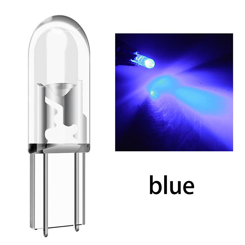 10Pcs  T5 Led Super Bright Cob Lights Wedge Dashboard Gauge Car Warning Indicator Instrument Cluster Lamp