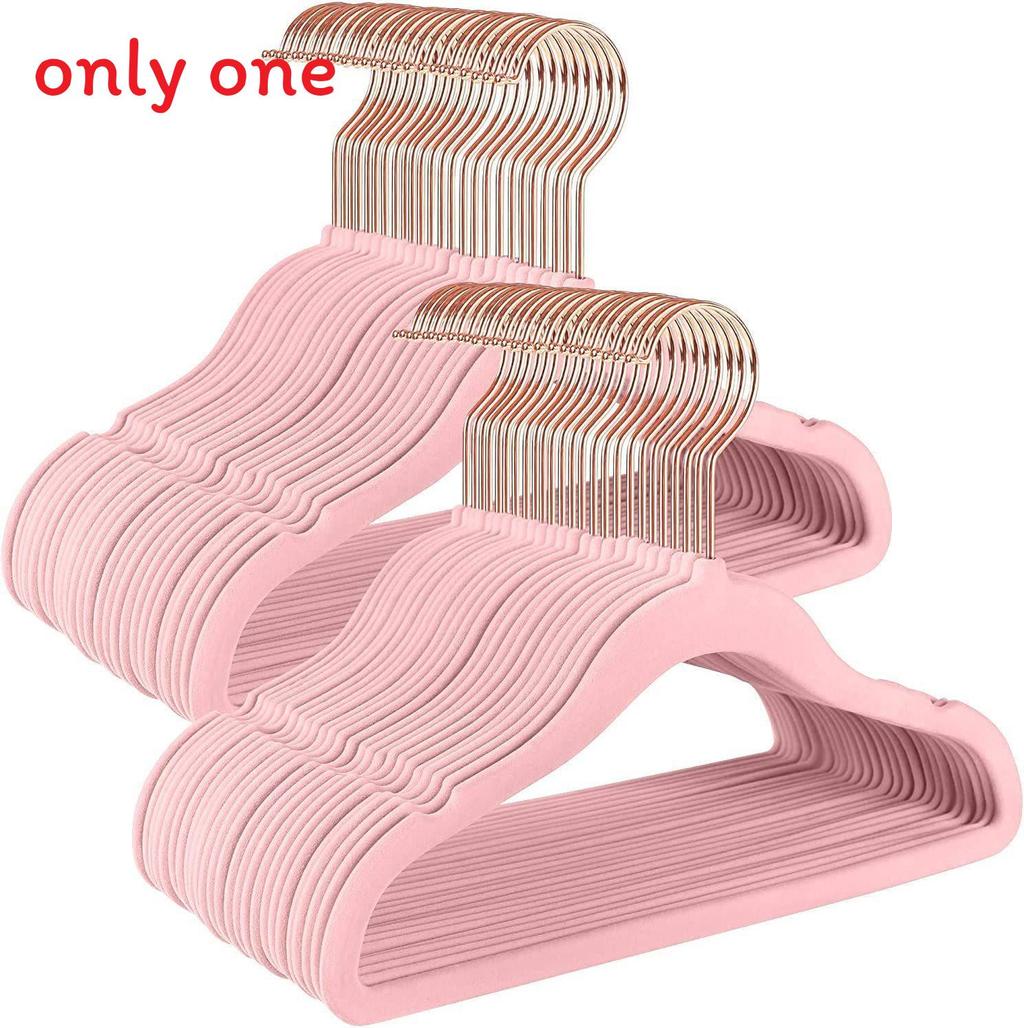 

Plastic Suede Baby Clothes Hangers With Nonslip Design For Kids Storage And Organization Pink Rose