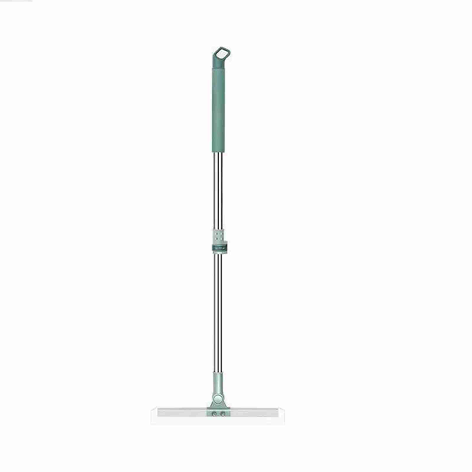 Kaisai Floor Squeegee Scrubber With Telescopic Pole, Adjustable Handle Silicone Blade Water Broom For Floor Tile Marble