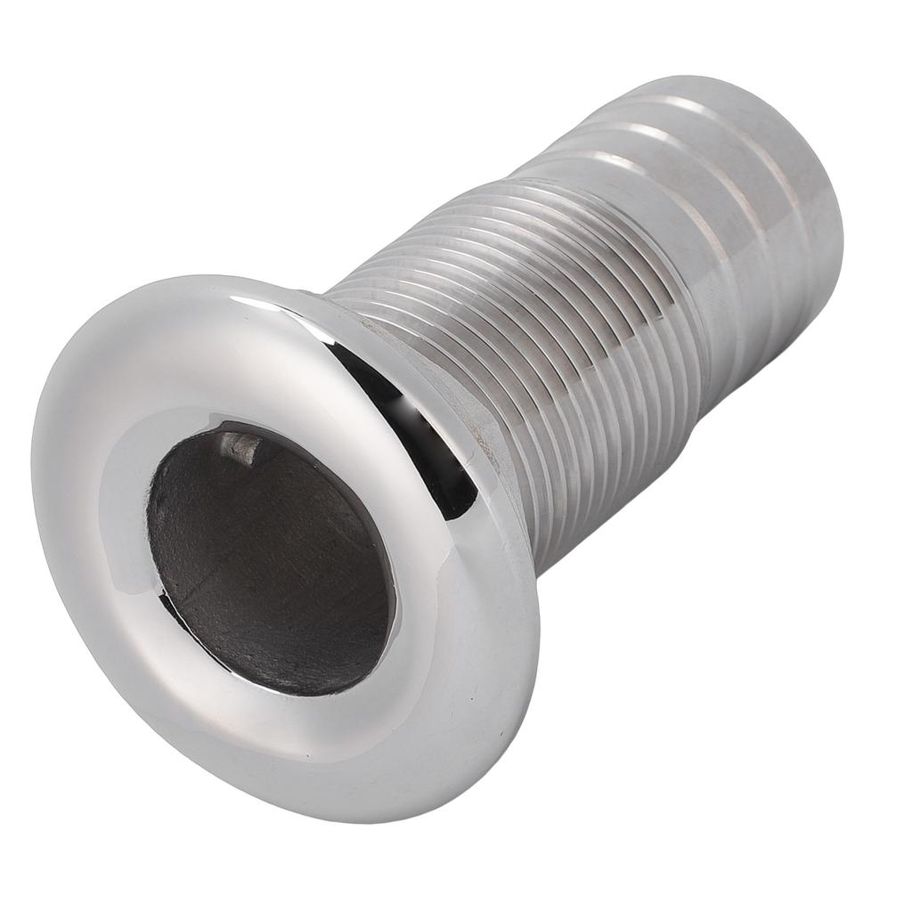 Raccord à Bardes Thru-Hull Acier Inoxydable 316 Connecteur Sortie Entrée pour Équipement Marin Sortie Filetée à Mi-hauteur 3/4 Pouce Non