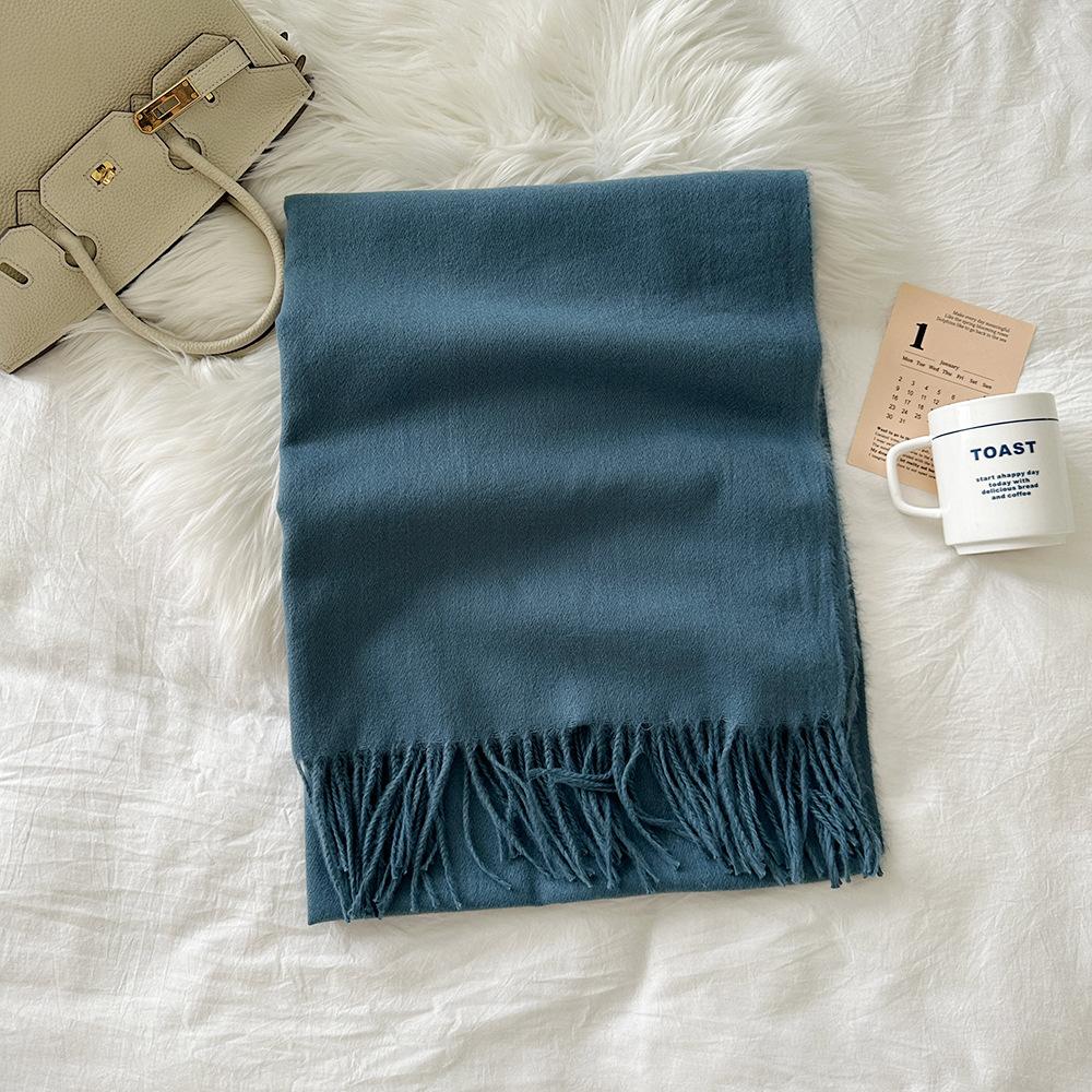 Scarf Women's Solid Color Winter New Fashion Mid Length Warm Scarf Shawl Scarf
