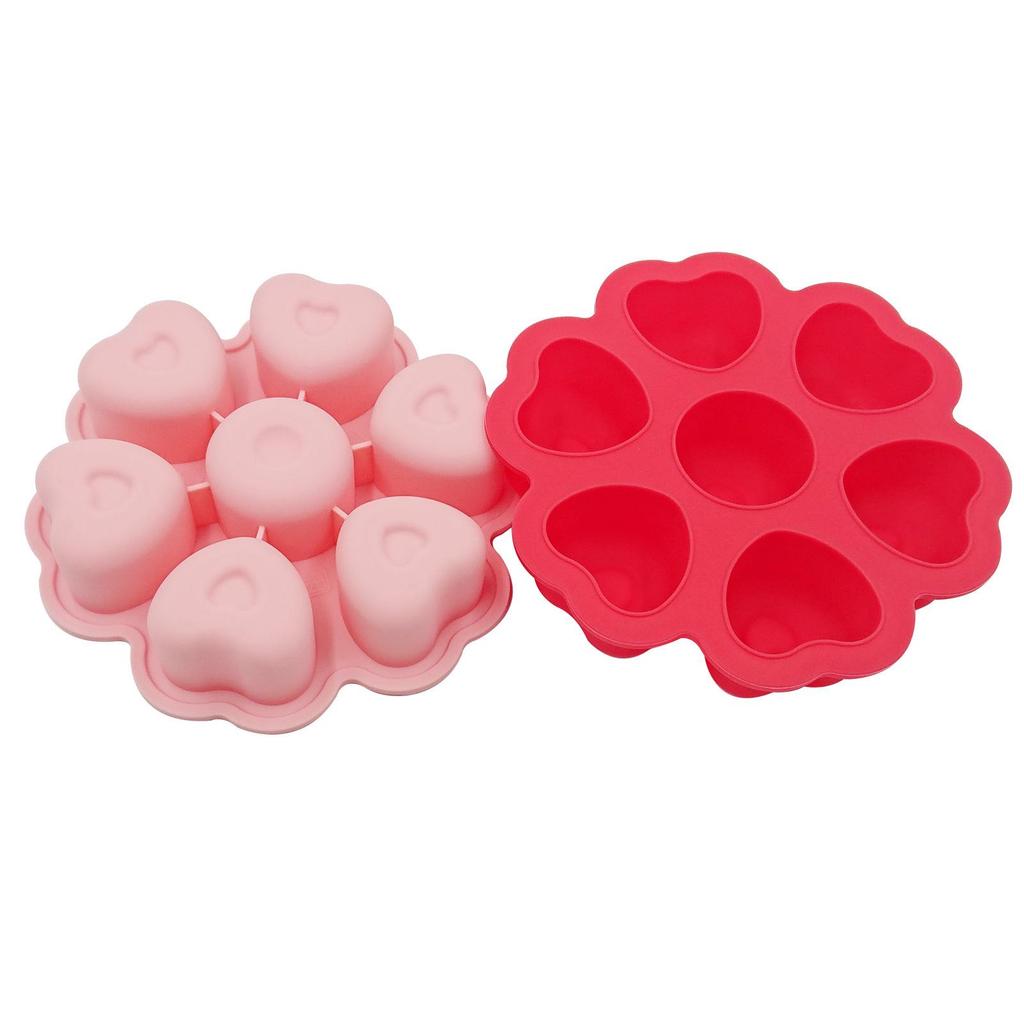 Heart Shaped Silicone Mold: Food Box and Ice Cube Tray