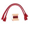 1 Pairs Leather DIY Bag Handles Cowhide Bag Handles Replacement for Handbag Briefcases Shoulder Bags BD003 Red