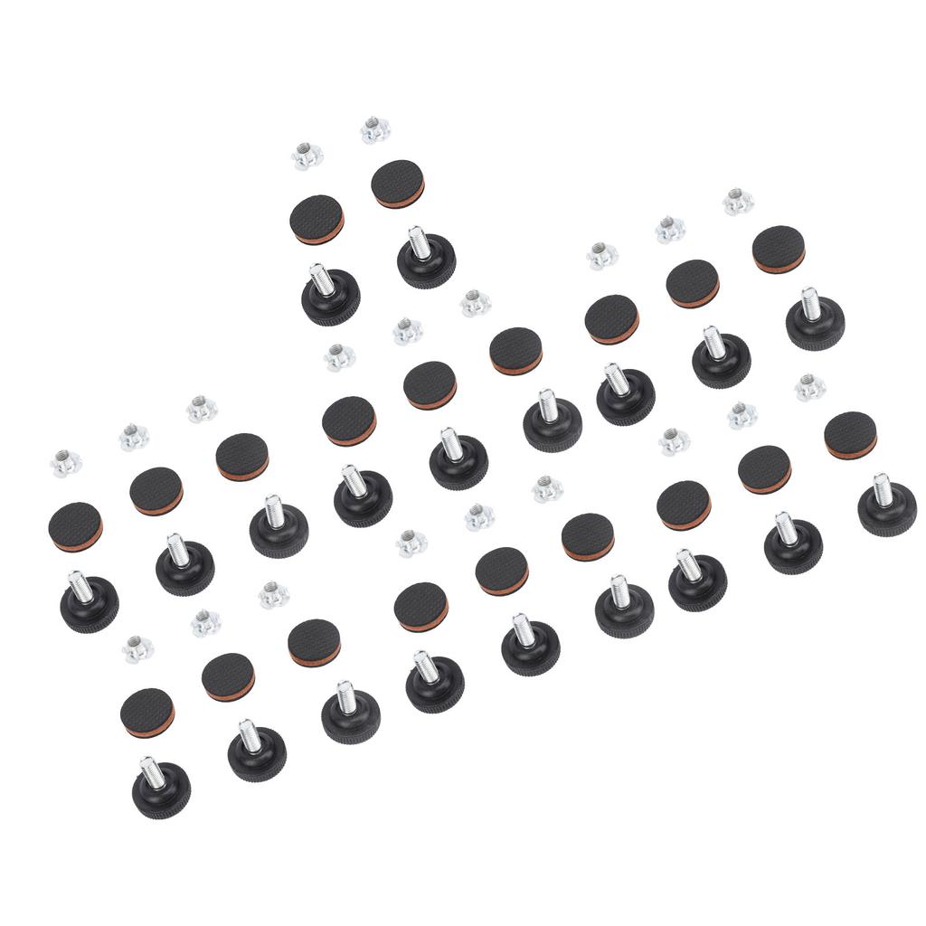 20pcs Furniture Leveler with T Nuts Anti Slip Rubber Pad Adjustable Furniture Leveling Feet for Desk