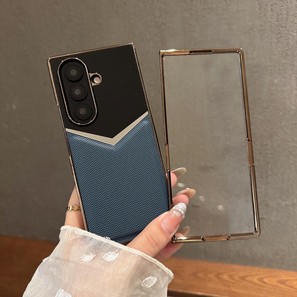 Premium Mousse Leather Case with Integrated Film for Samsung Z-Fold 7/6/5