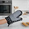 1 Pair Cotton Lining Oven Gloves Silicone Pad Design Baking Mitts Kitchen Microwave Gloves  Hot Bowl