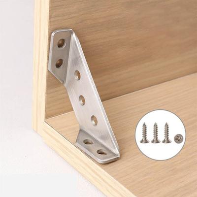5Pcs/Set Fixed Brackets Right Angle Thickened Stainless Steel Electroplating Chair Corner Brackets Furniture Repairing