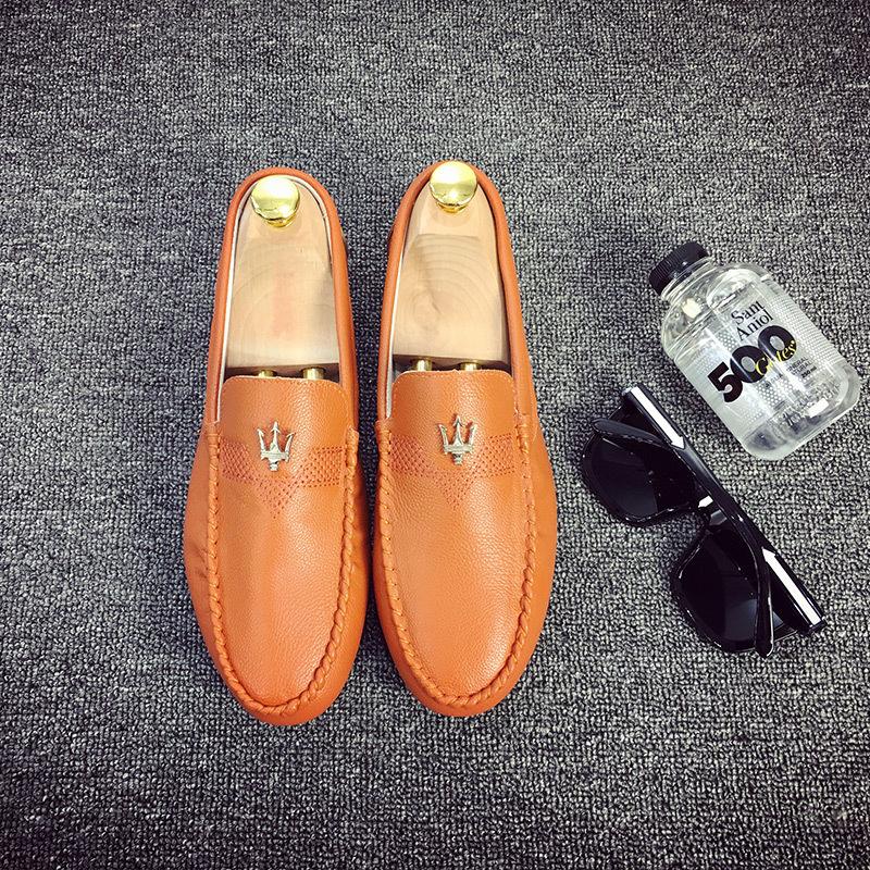 

Обувь Doudou мужская летняя новая мягкая кожа мягкая подошва кожаная обувь мужская мода накладки на стопы на одной педали ленивая обувь обувь для вождения 44