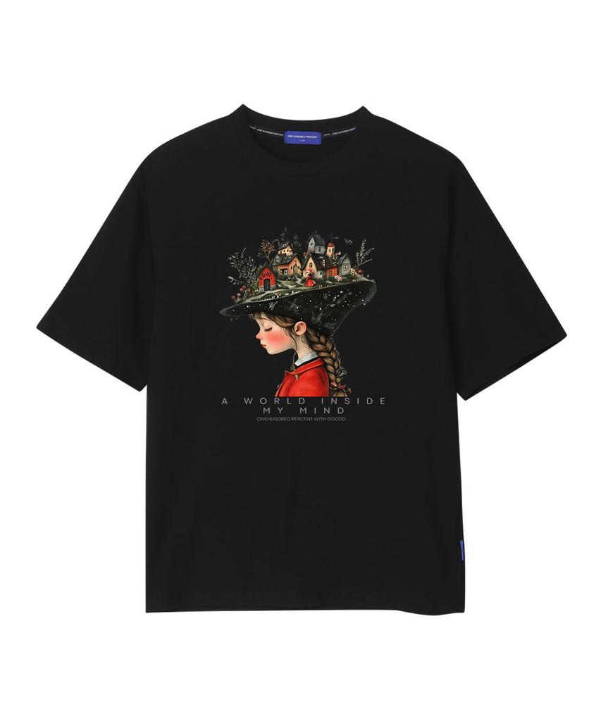 ONEHUNDREDPERCENT FOR WOMAN Ohpxgoodd Mind Semi-Over Short Sleeve T-Shirt