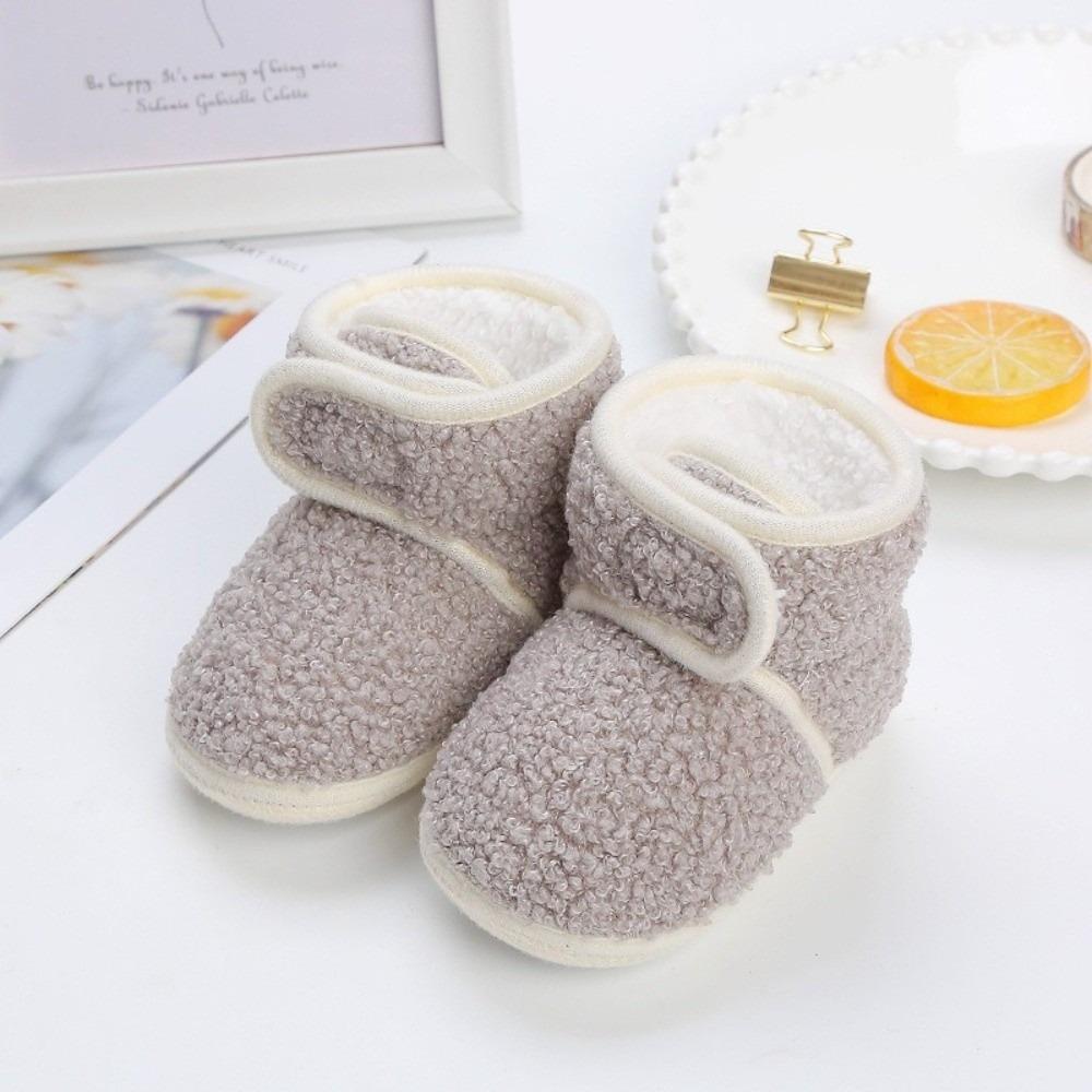 

Soft Slipper Infant Girls Boys Plush Anti-Slip Socks New Newborn Baby Shoes Girls Boys S-12cm сірий