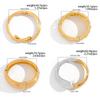 Ingemark Exaggerated Punk Matte Heavy Metal Chunky Open Bangles for Women Vintage Geometric Spring Bracelets Men Couple Jewelry