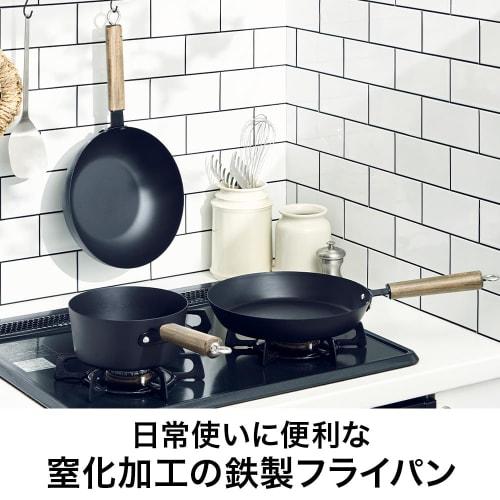 Rust-Resistant Iron Frying Pan: simfe. 18cm Soup Pan, Induction and Gas Compatible, No Preheating Required, Metal Tools Compatible, High-Temperature C