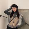 Korean Style Loose Women's Knitted Vest Outerwear Literary Vintage V Neck Sleeveless Sweater Gilet Coat