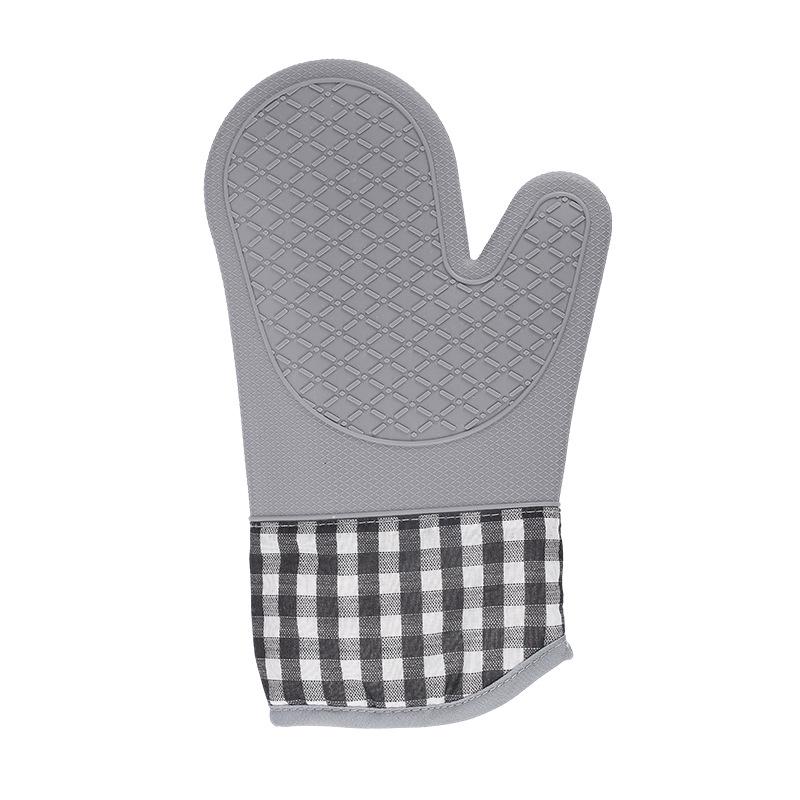 Heat-Resistant Multicolor Silicone Oven Gloves - Anti-Scald, Thickened for Kitchen & Microwave Use