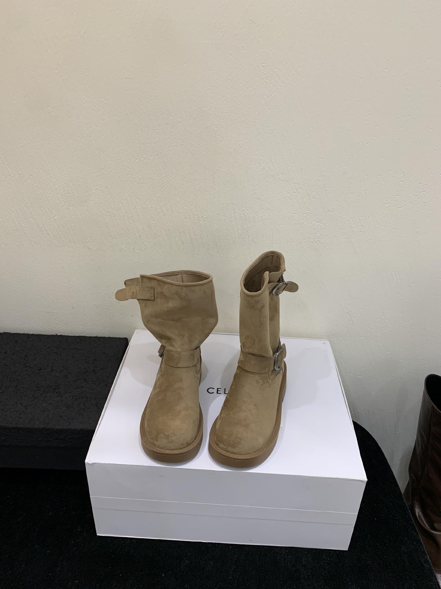 

Round head thick sole medium tube knight boots women s brown 2025 autumn and winter new thick heel retro Chelsea Martin boots women 39 хакі