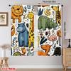 2pcs Cartoonish Animal Pattern Curtain   Design Blackout Curtain   Polyester   Kids Room Window Decor   Home Decor   Rod Pocket Curta