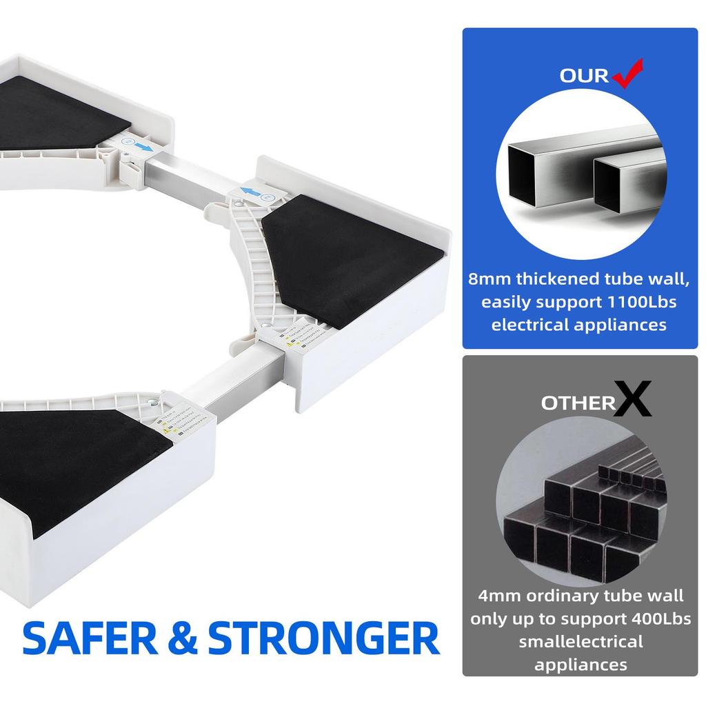 Movable Stackable Washer & Dryer Anti-Slip Rack, Dishwasher Connecting Shelf
