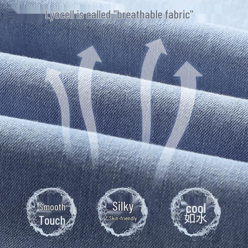 Pierre Cardin Men's Ice Silk Loose Straight Jeans