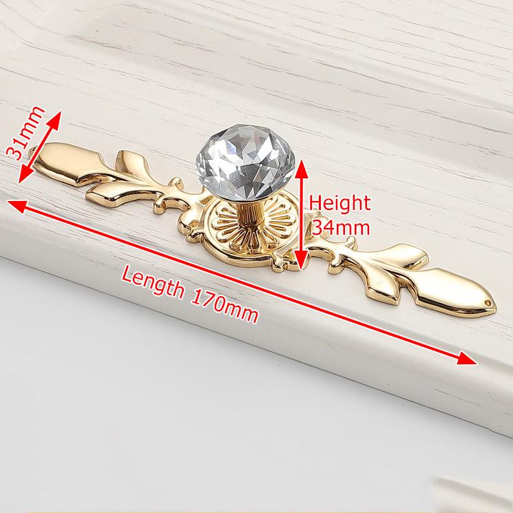 KAK Luxury Diamond Crystal Handles Shoebox Cabinet Handles Closet Door Drawer Knobs Wardrobe Pulls Pullers With Screws Hardware