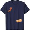 Funny Hot Dog Jumping Into Bun Sausage BBQ High Dive Unisex T-Shirt