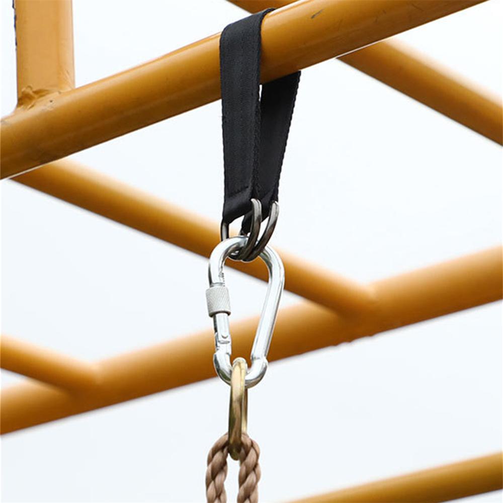 1PC Multifunction Fitness Equipment Hook Ring Hanging Belt With Hook Fitness Equipment Hanging Sandbag Pull Up Rope Belt