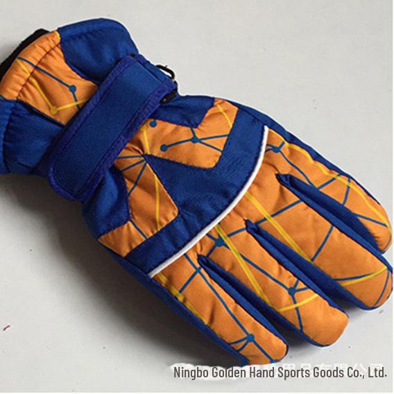 

«Водонепроницаемые зимние детские перчатки для катания на лыжах и велосипеде с принтом — с бархатной подкладкой для тепла» One Size 9-15 Years