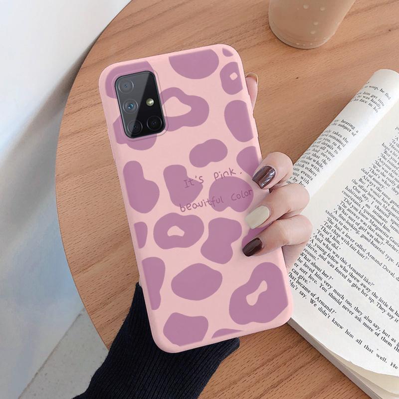 Leopard Print Phone Case For Samsung Galaxy A51 4G 5G A71 5G Protection Back Cover Soft Silicone Fundas For Samsung A 51 Coque