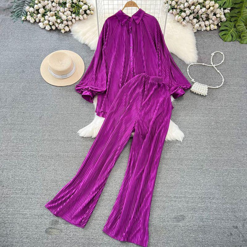 Sanzhai Ruched Socialite Lantern Single-Breasted Fashion Suit