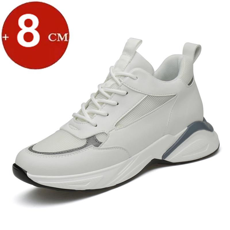 

2025 Натуральная кожа 6см 8см Увеличивающие рост туфли-лифты Мужские туфли для увеличения роста Кроссовки Спортивная повседневная обувь Увеличение высоты 36