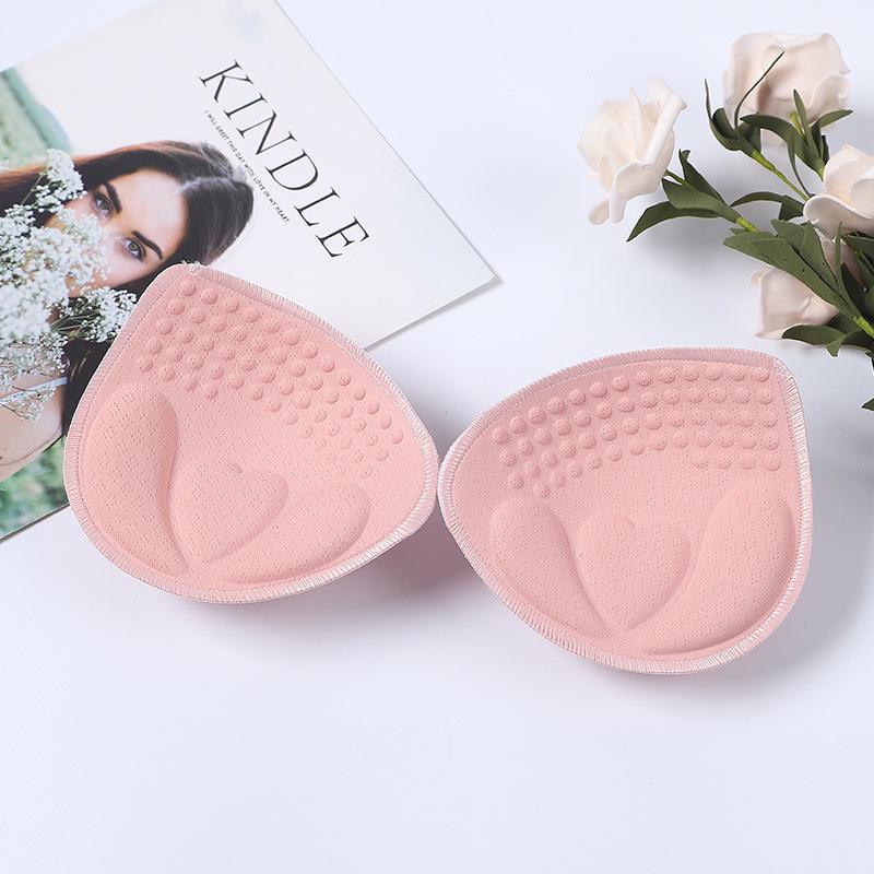 4cm Latex Breast Pads U-Shaped Underwear Vest with Sponge Inserts - Breathable Women's Bra