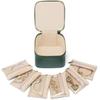 Jewelry Organizer Portable Travel Pouch With Soft Leather For Earrings And Rings