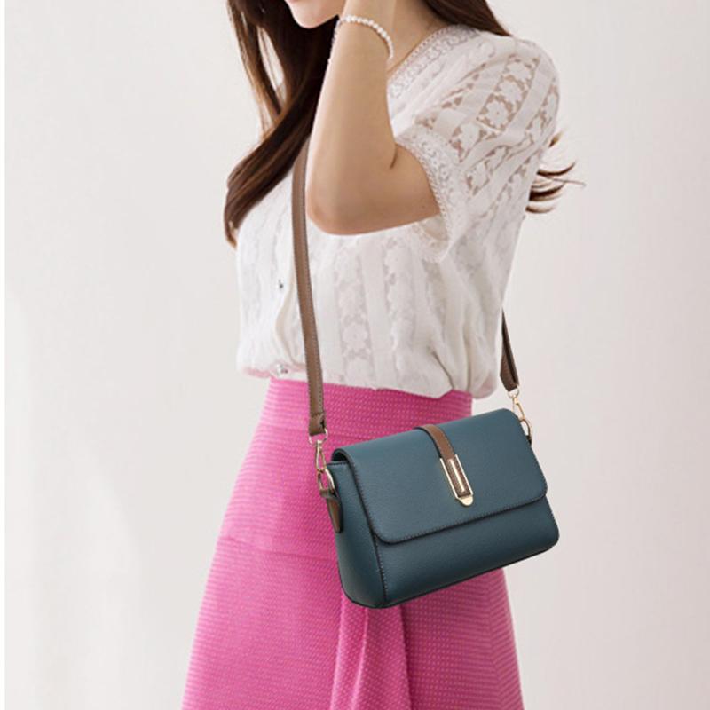 Весенняя новая модная сумка через плечо из мягкой искусственной кожи универсальная женская сумка на ремне маленькие сумки 22x95x16cm 1530₽