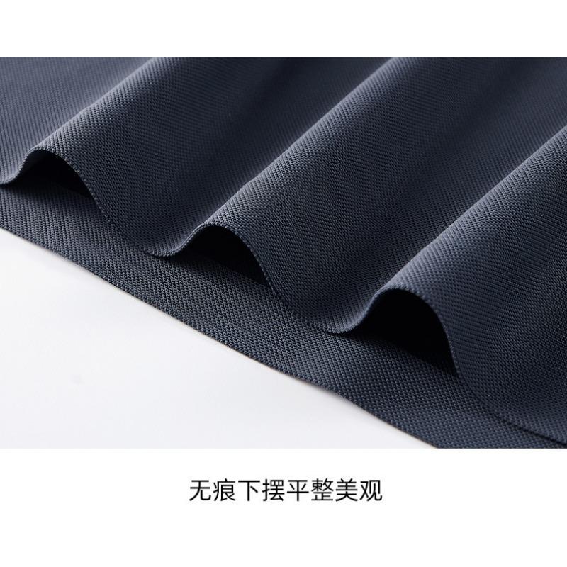 Men's Ice Silk Polo Shirt, Casual Short Sleeve Placket Detail Solid Color Golf Top