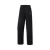 Li Ning Fitness Series Solid Color Mid Waist Drawstring Comfortable Breathable Fleece Warm Straight Loose Sports Long Pants Women Bottoms AKLU548-2